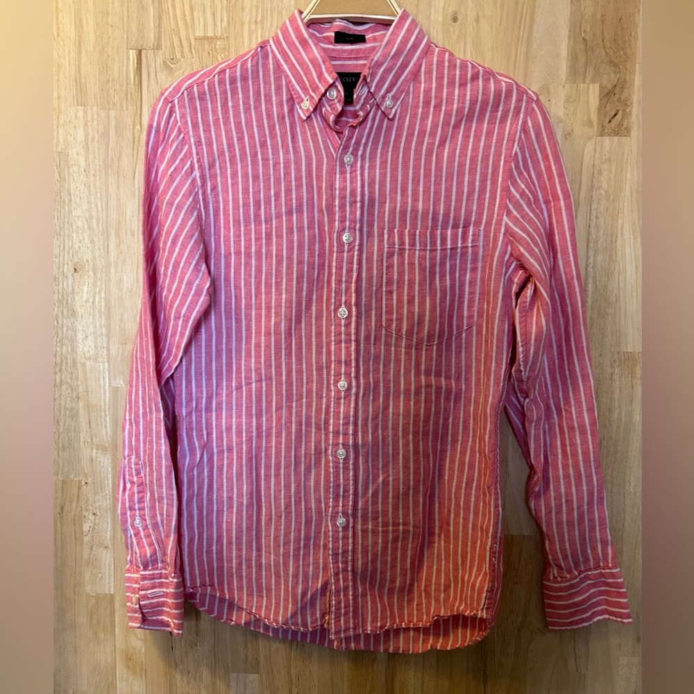 J Crew 100% Linen Button Down Shirt, Sz. Xs